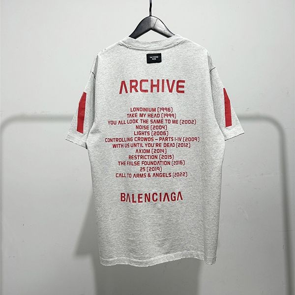 バレンシアガx ARCHIVEコラボロゴ ショートスリーブTシャツ bae40539
